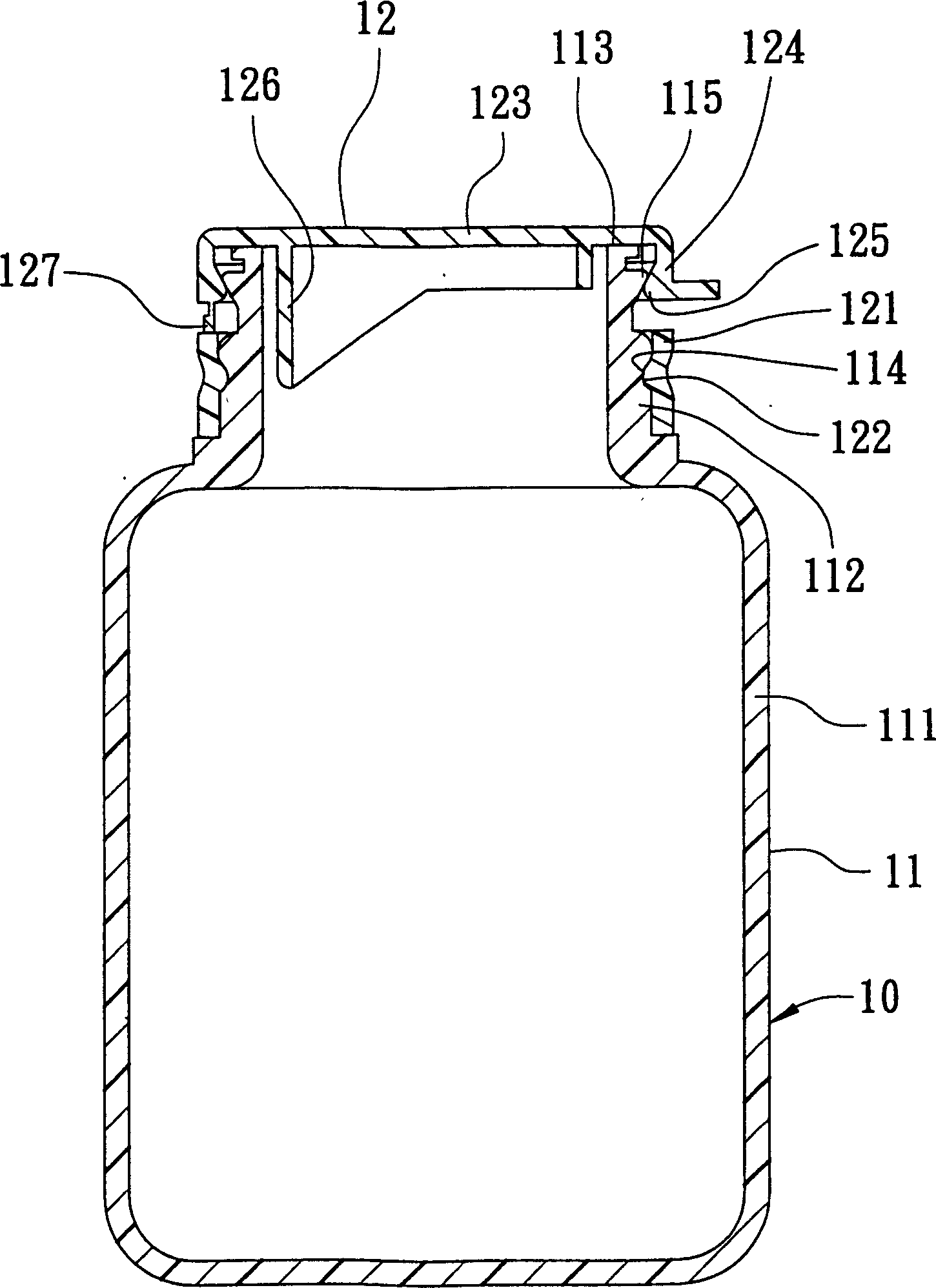 Non-circular container possessing safety annular band