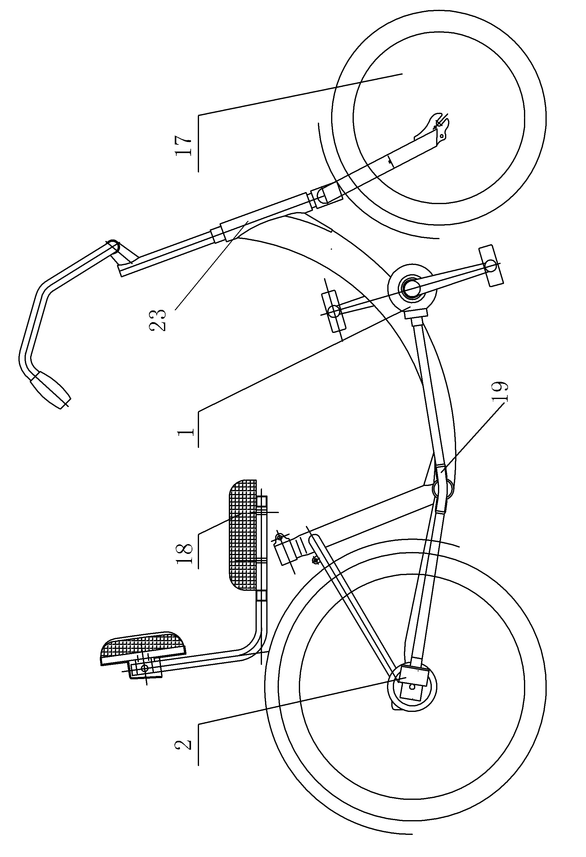 Seat type axle-driven bicycle