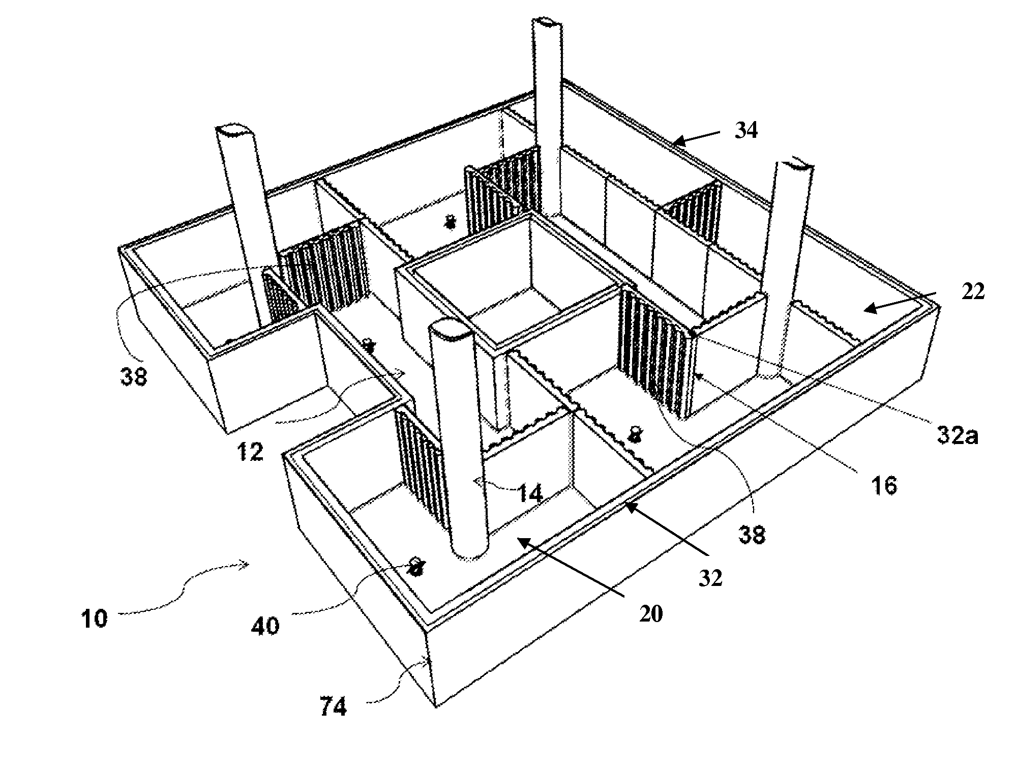 Enclosed offshore tank for storing crude oil