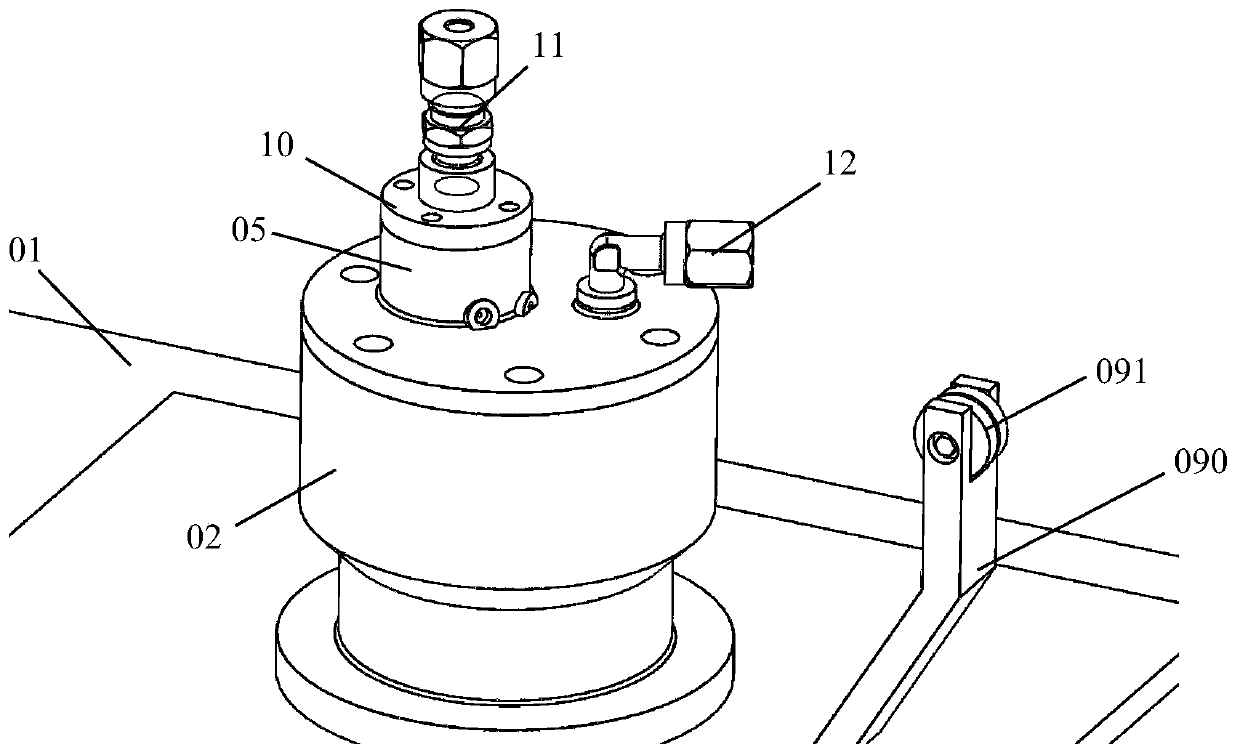 Plunger pump motion abrasion and leakage measuring testbed capable of exerting centrifugal force