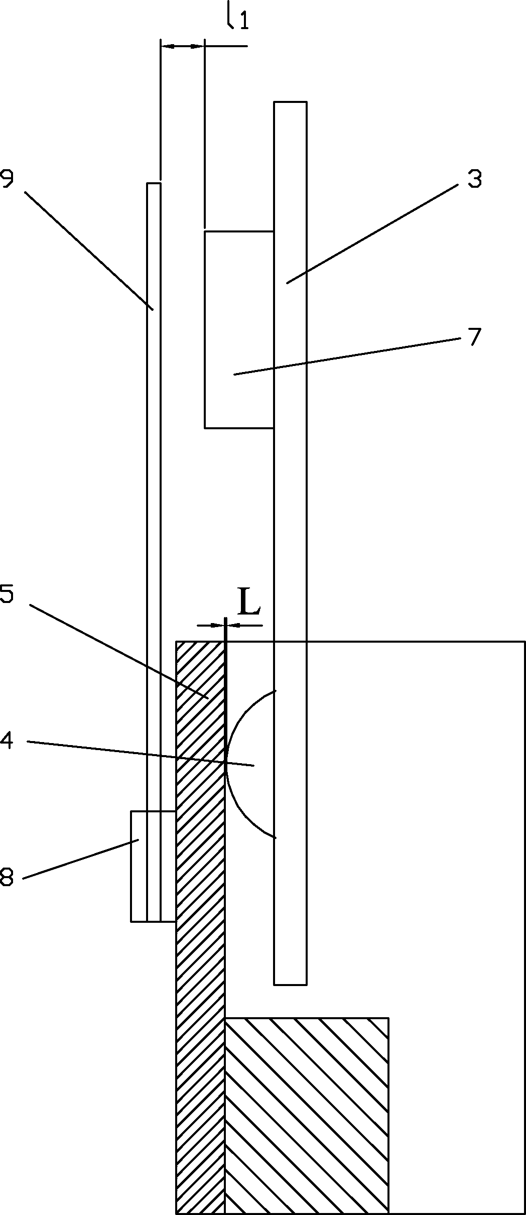 Method for controlling gap between upper framework and lower framework of continuous casting hydraulic fan-shaped section