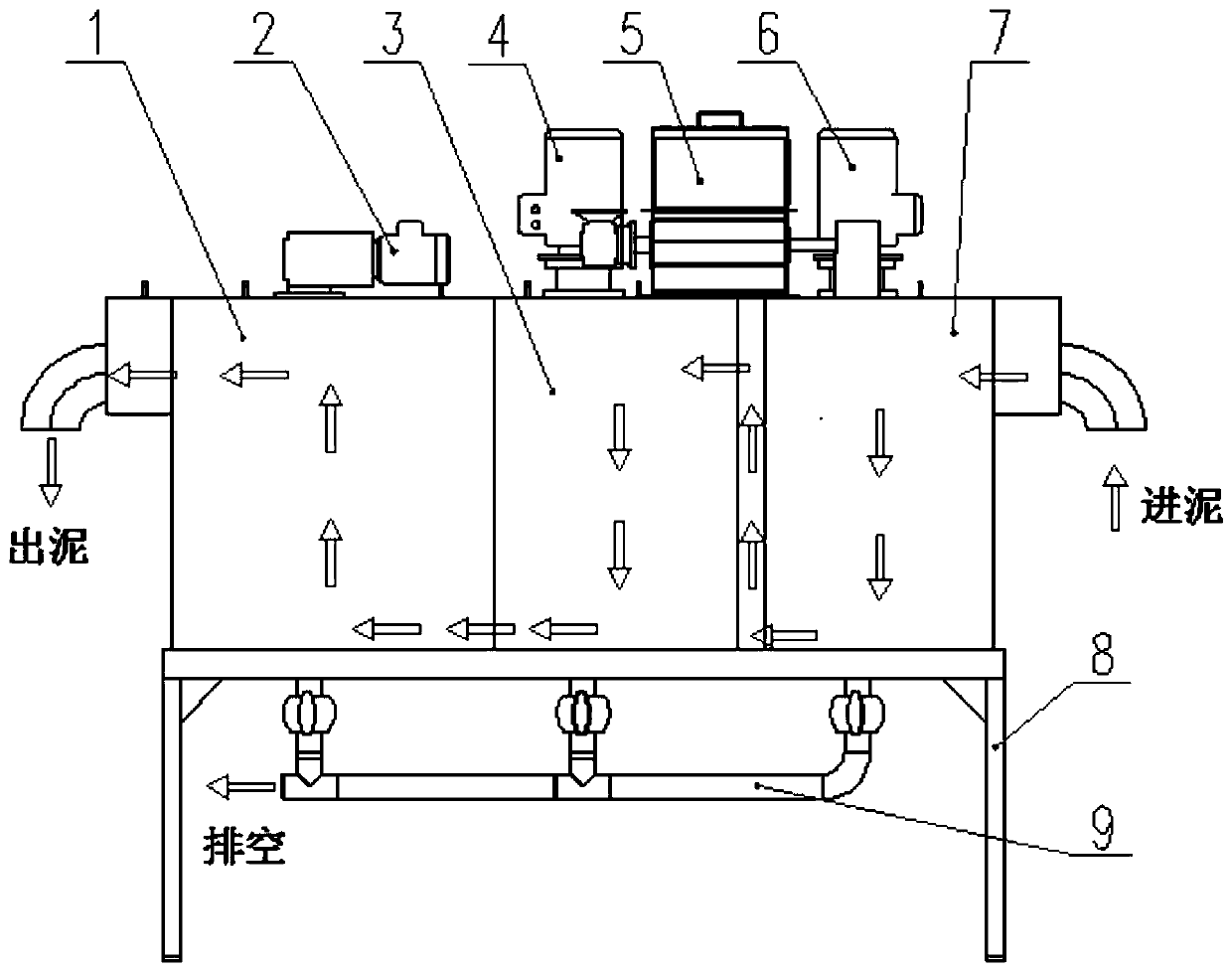 High-efficiency flocculation device and sludge dewatering treatment system