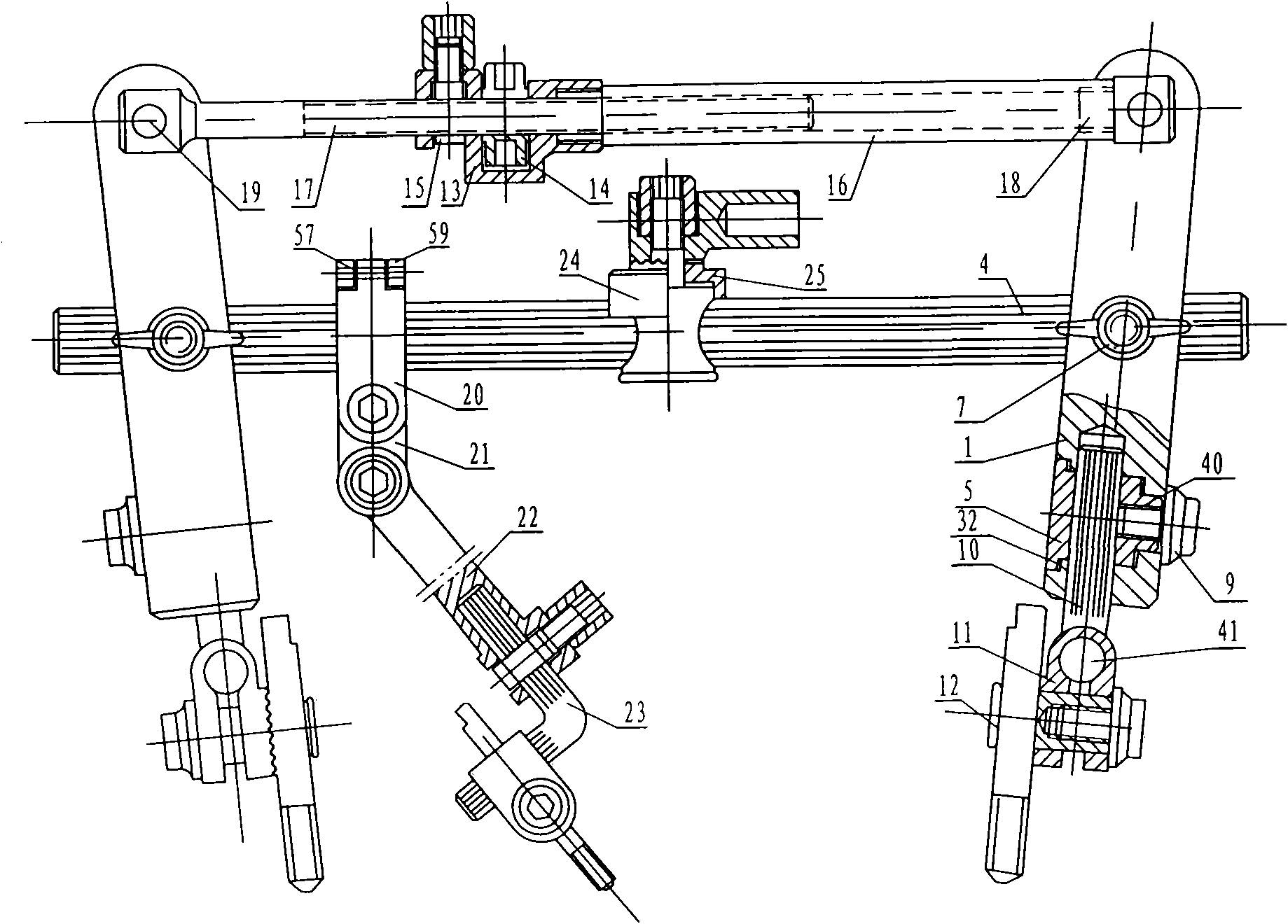 Adjustable pelvic fracture external fixator