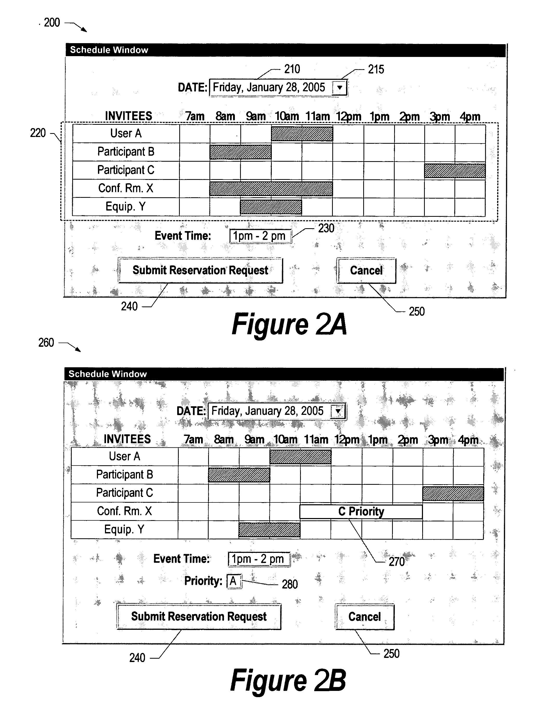 System and method for single user interface window event scheduling