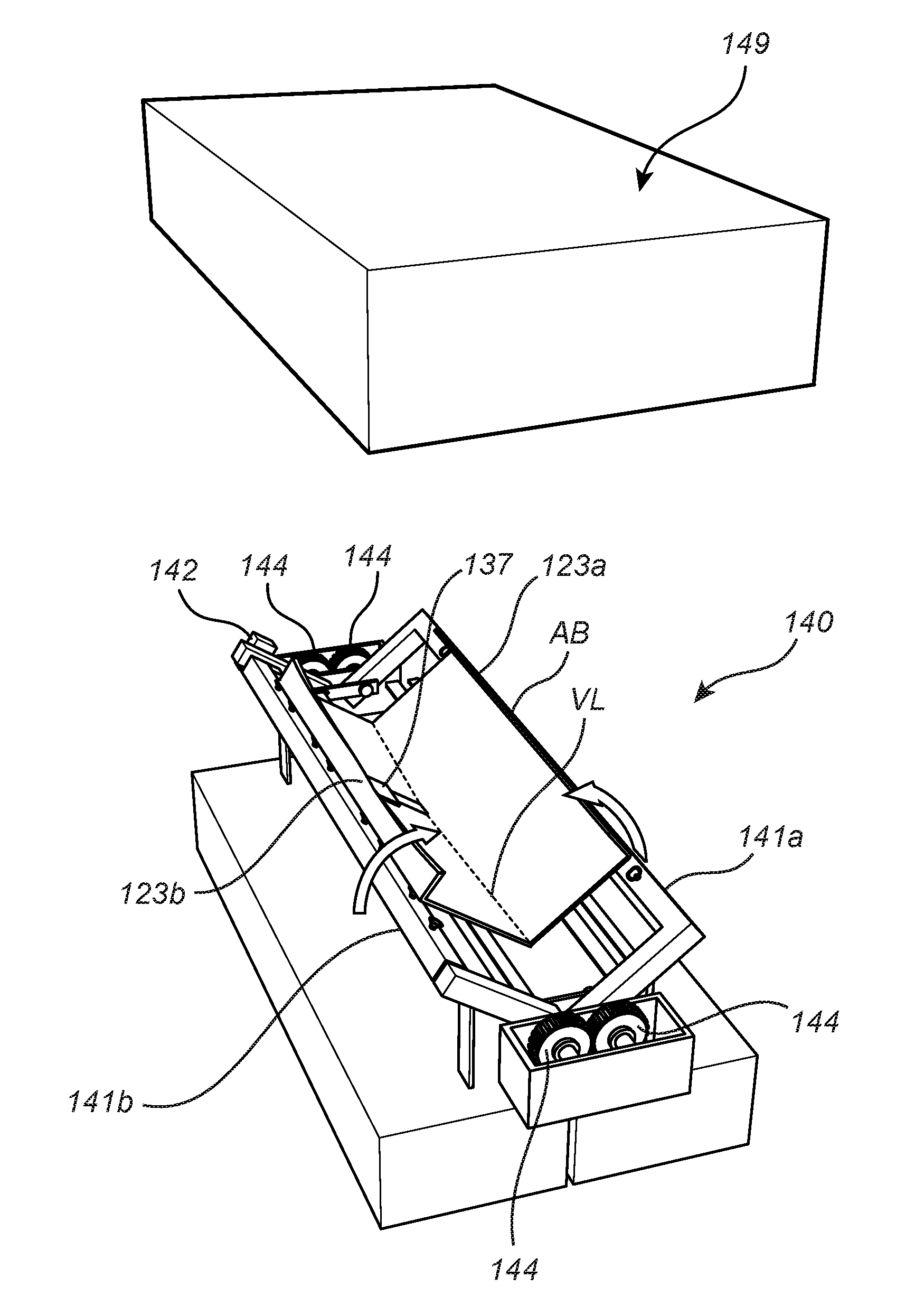 Folding device, use of the same and a method for producing an information presenting device