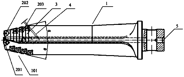 Tapered drilling cutter capable of rotating