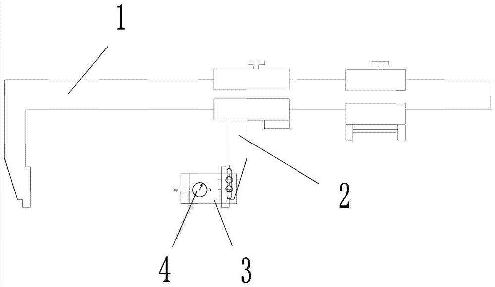 Measuring tool and method for measuring size of large-excircle workpiece by adopting same