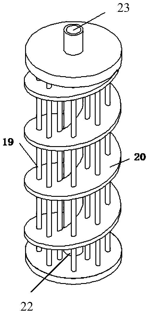 Intermittent spiral cross-flow membrane filtering device and method thereof