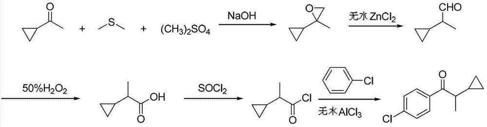Preparation method of 1-(4-chlorphenyl)-2-cyclopropyl-1-acetone