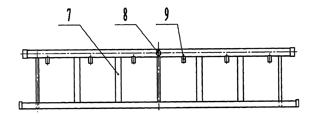 Auxiliary machine frame matched with positive and negative air pressure combined type pneumatic seeding unit