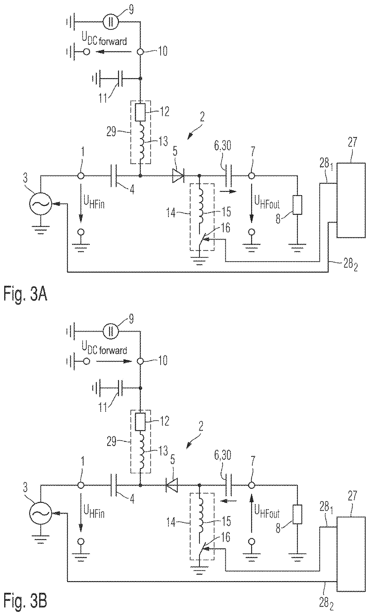 Circuit for switching an AC voltage