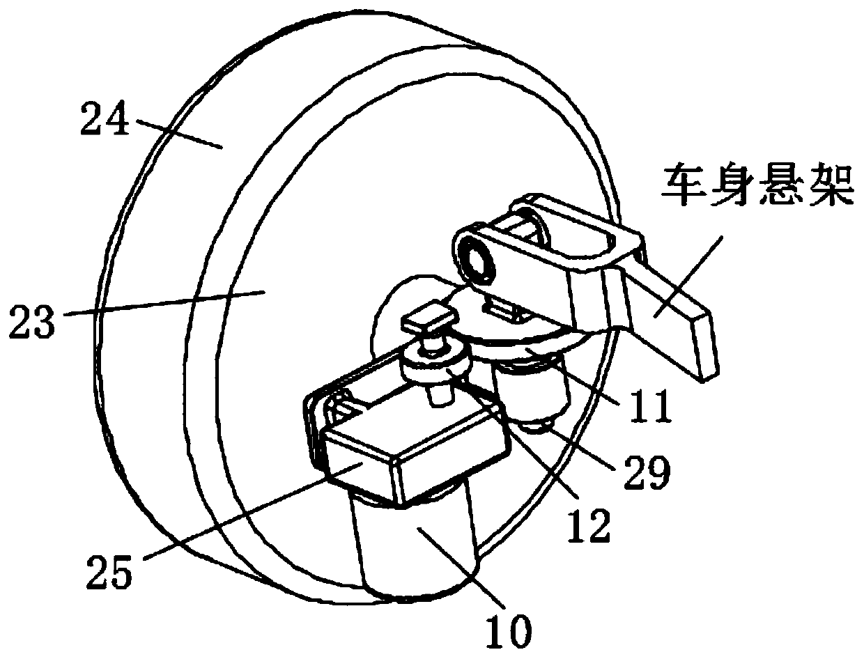 Electric driving wheel assembly integrated with driving system, braking system and steering system