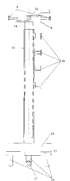 Mobile lifting combined measuring point frame device