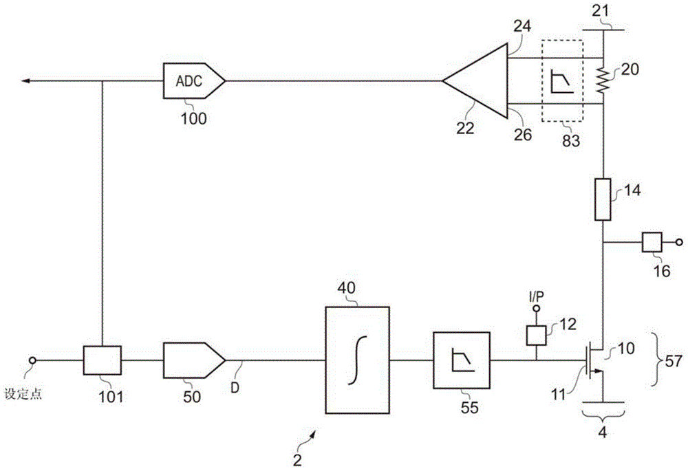 Closed loop control system, and an amplifier in combination with such a closed loop control system
