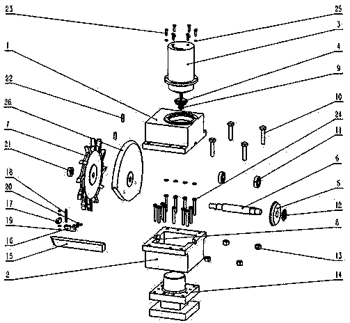 Cutting chip breaking device with active power