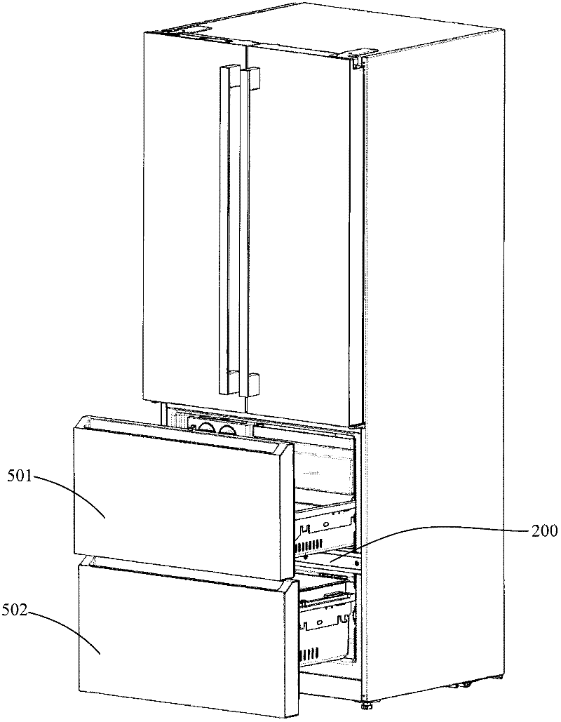 Fixing structure of middle beam of refrigerator as well as refrigerator and manufacturing method thereof