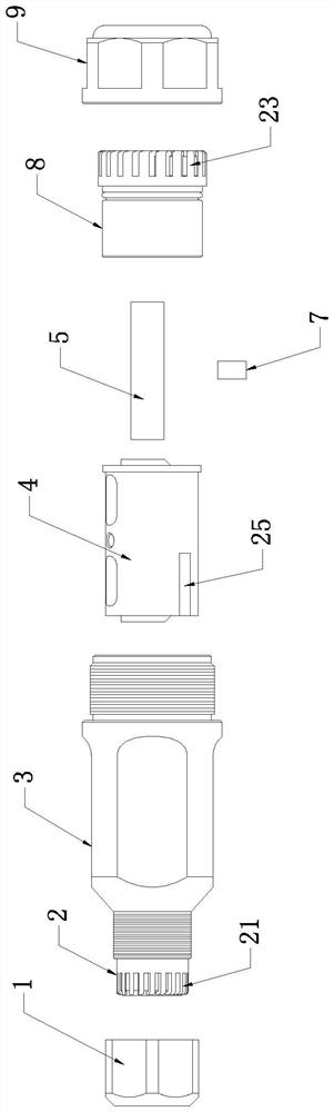 A shielded and sealed cable connector with a wide range of wire diameters