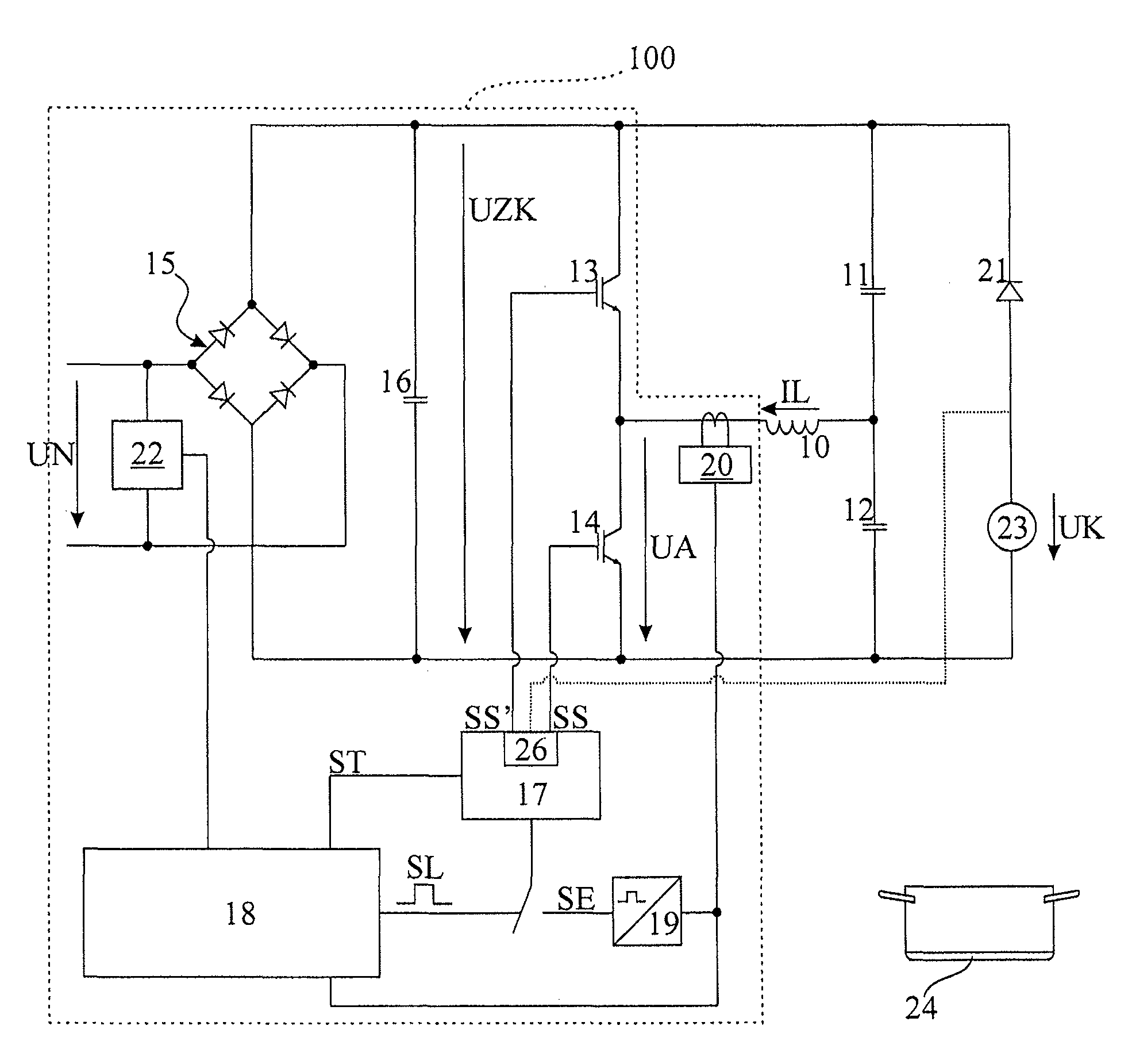 Method and induction heating device for determining a temperature of a cooking vessel base which is heated by means of an induction heating coil