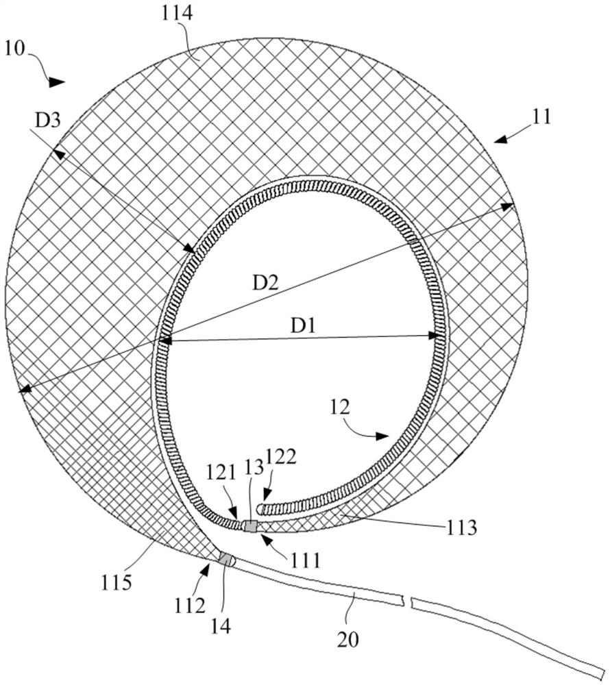 Hemangioma plugging device, hemangioma plugging treatment device and hemangioma plugging system