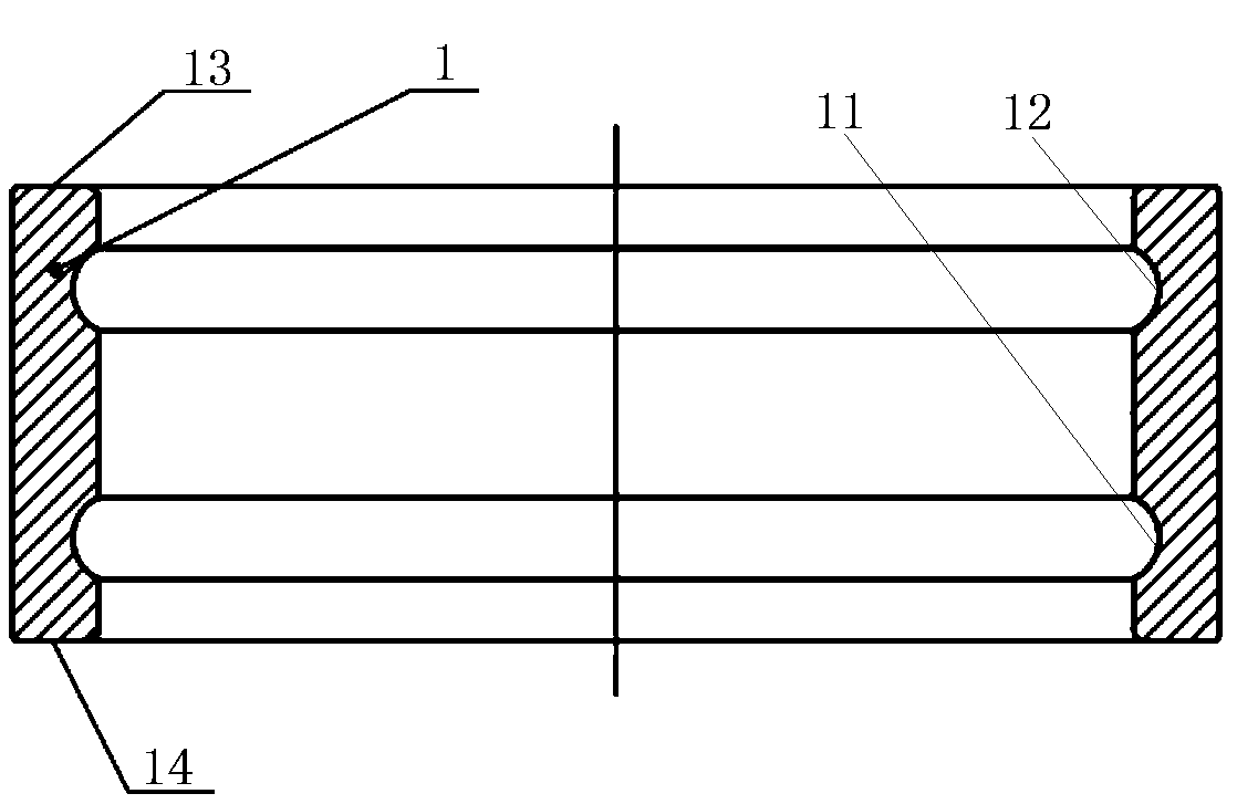 Assembling method of angular contact ball bearings with double-groove outer rings in series