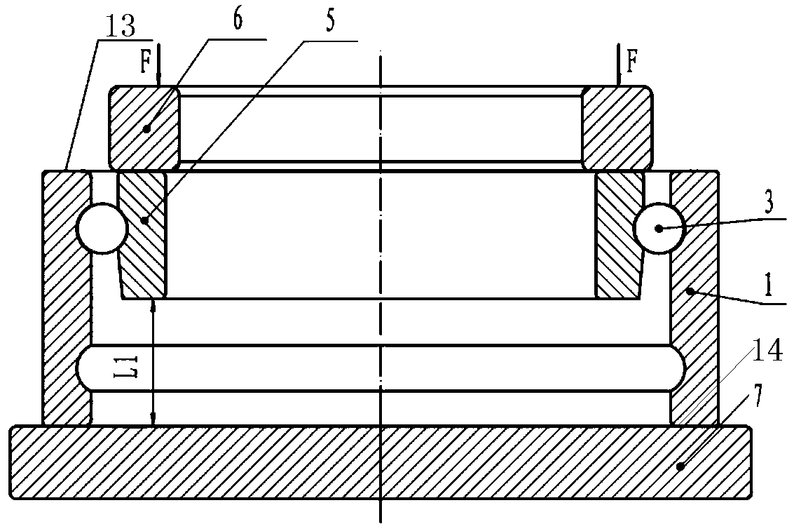 Assembling method of angular contact ball bearings with double-groove outer rings in series