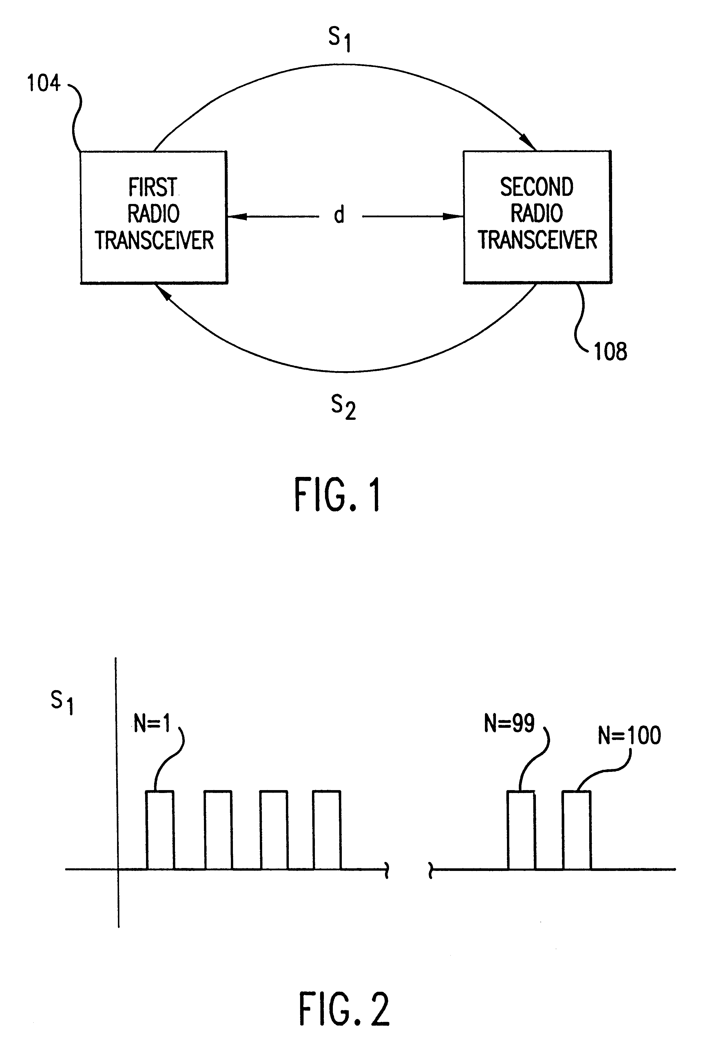 System and method for distance measurement by inphase and quadrature signals in a radio system