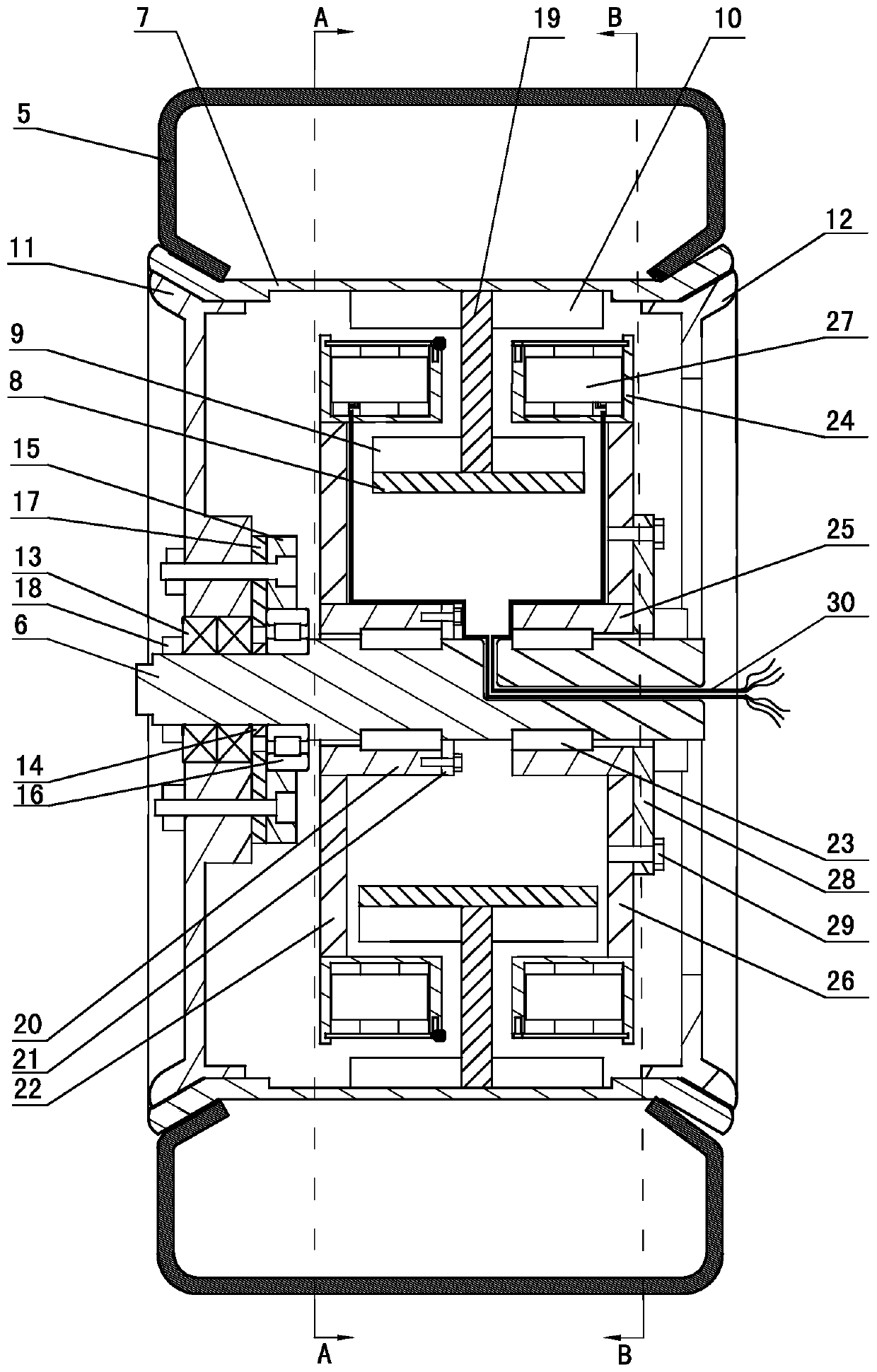 A hub motor type electric vehicle with redundant function