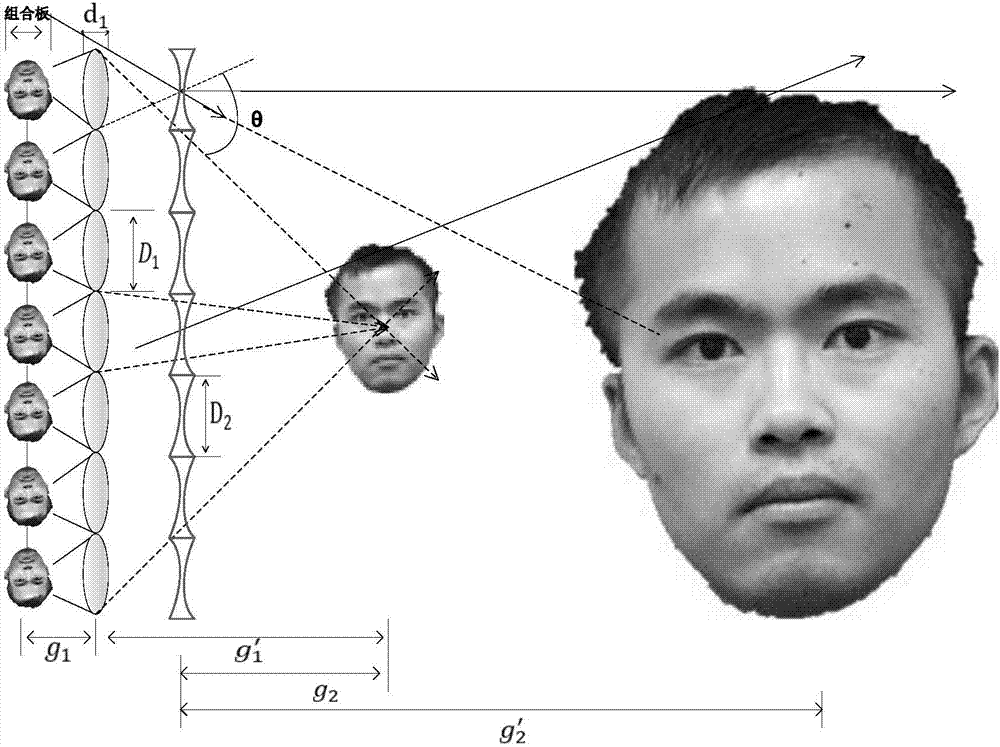 Three-dimensional face display identity card based on micro-lens array and preparation method of identity card