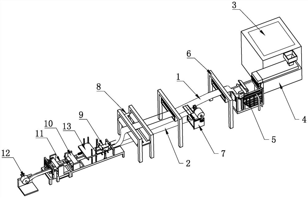 A kind of manufacturing device and manufacturing method of engineering plastic drainage board