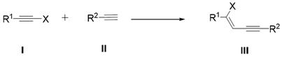 Halogenated conjugated 1,3-enyne compound and its preparation method and application