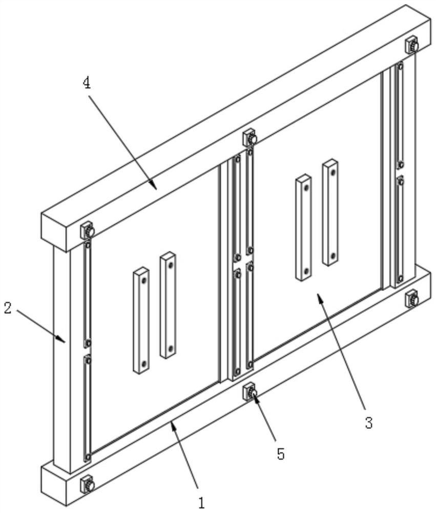 A silicon calcium plate and steel frame combined assembly system and its rapid assembly welding process