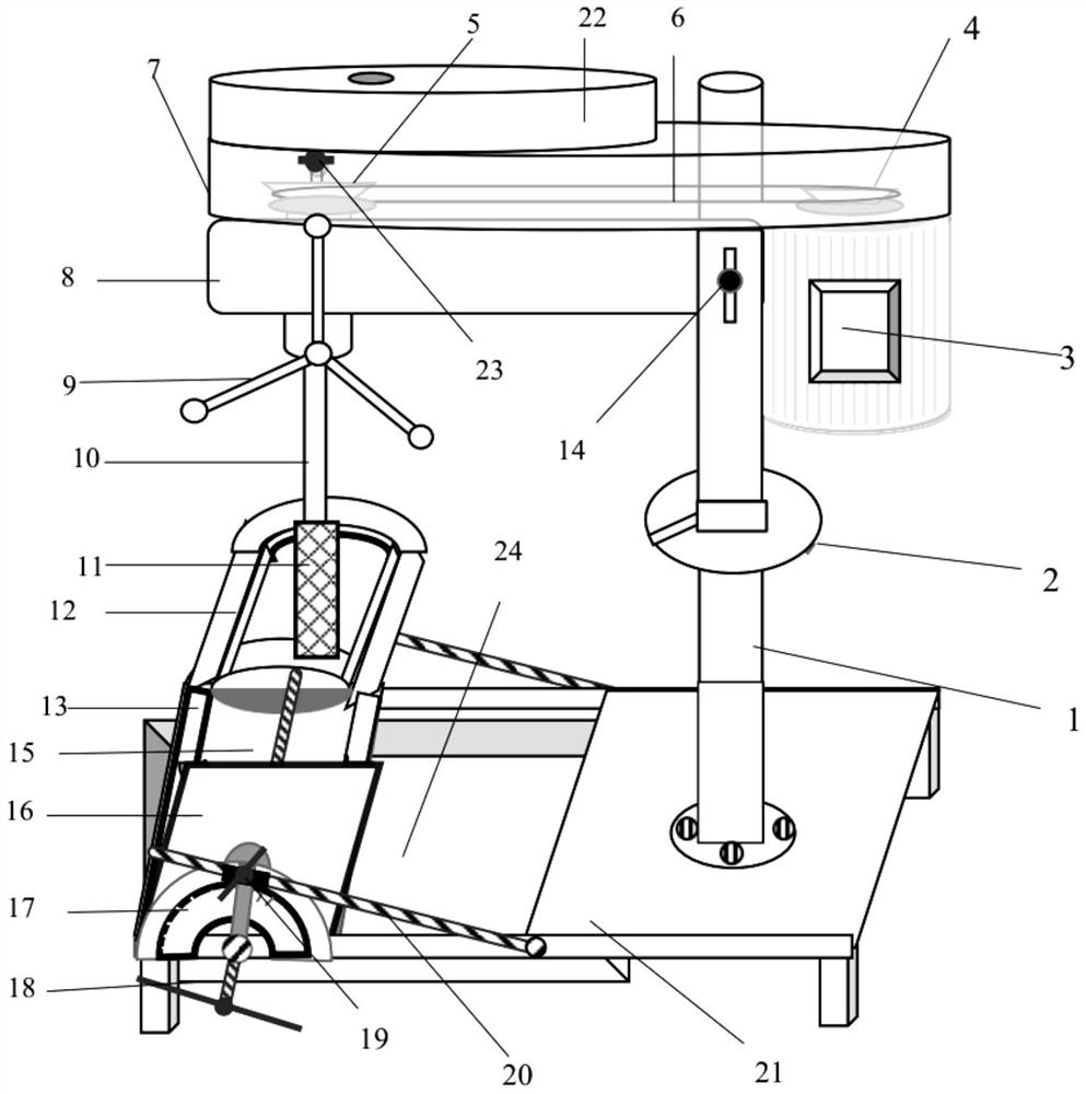 Multi-angle anisotropic medium experimental rock sample drilling device