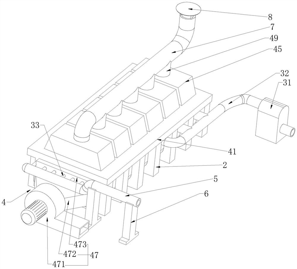 An energy-saving and environment-friendly treatment system for high-temperature flue gas