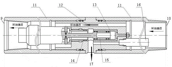 Huff-and-puff oil production device with submersible directly-driven screw pump