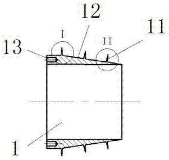 A z-pin connection method for carbon fiber composite transmission shaft and metal flange