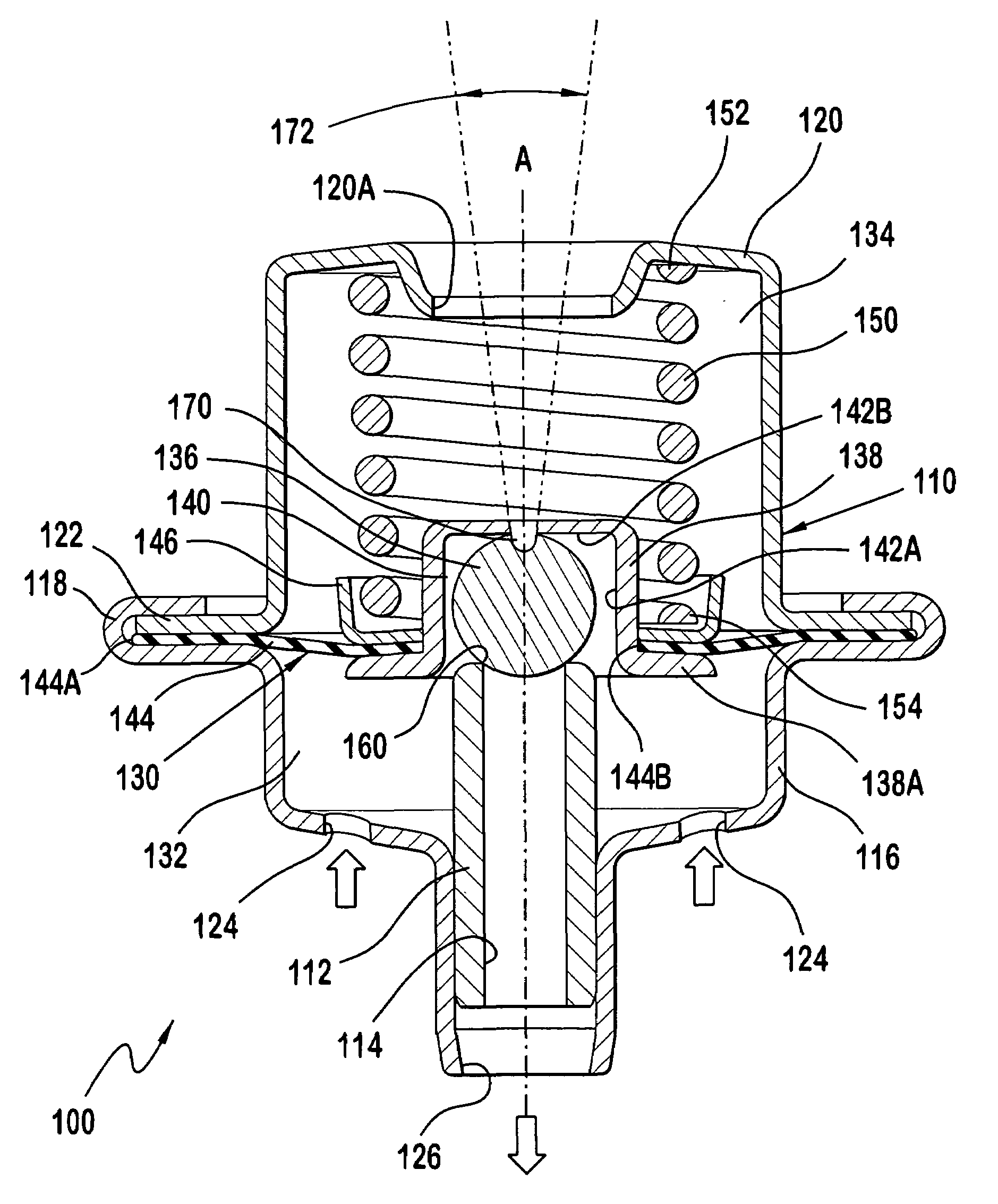 Pressure regulator including a fixed valve ball and method of assembling the same