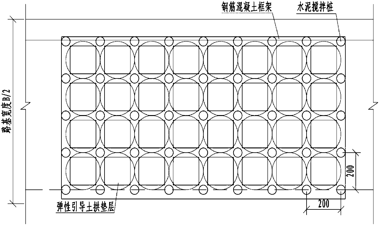 A control method and structure for uneven settlement of highway soft soil subgrade