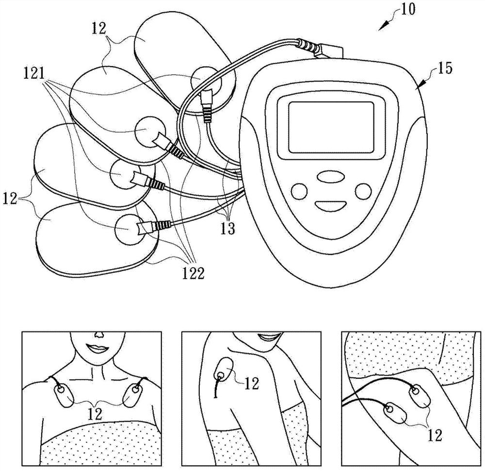 A device capable of performing electrotherapy massage on the head, neck and shoulders