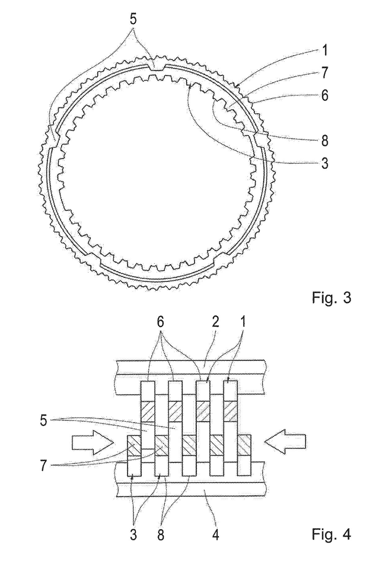 Frictional shifting element for a vehicle transmission