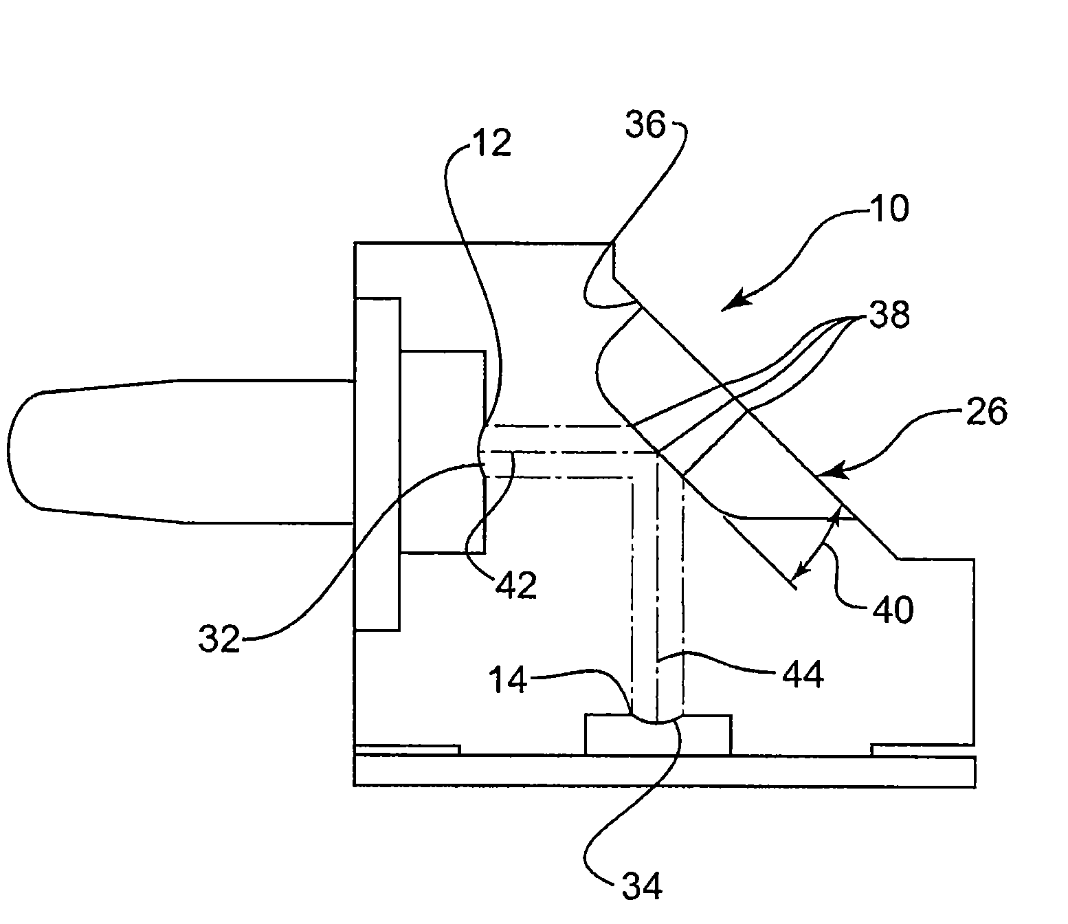 Lens array with integrated folding mirror
