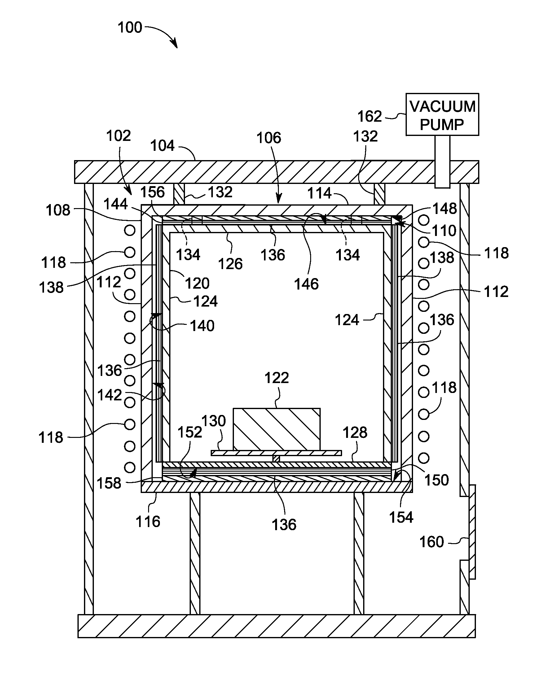 System for insulating an induction vacuum furnace and method of making same