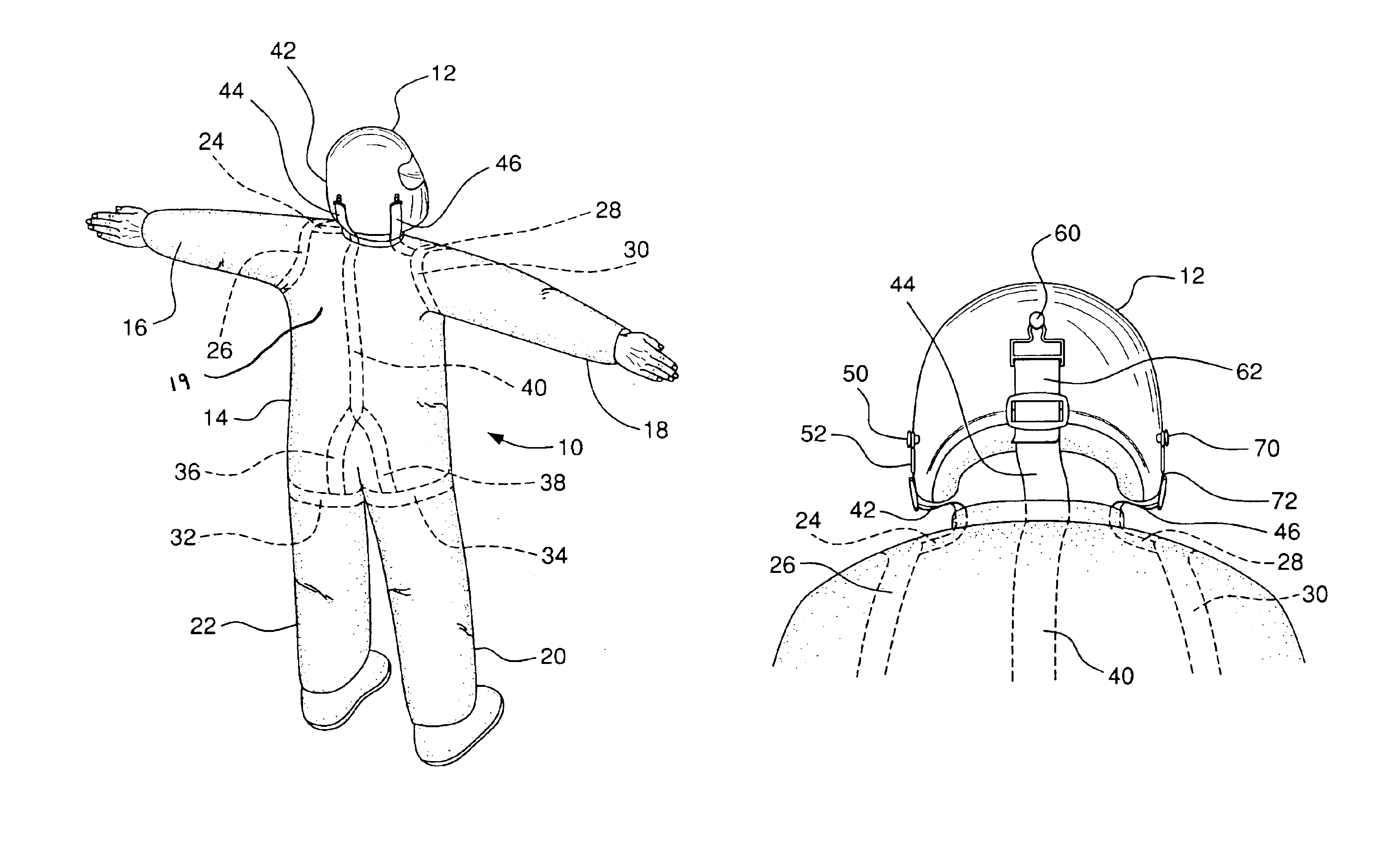 Safety device and system for head and neck stabilization