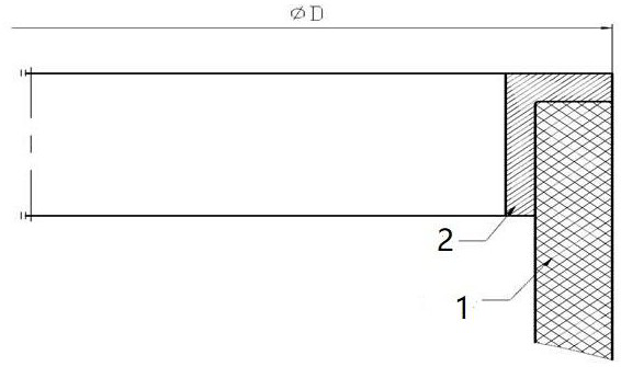 Connecting structure of round metal part and fiber reinforced composite material