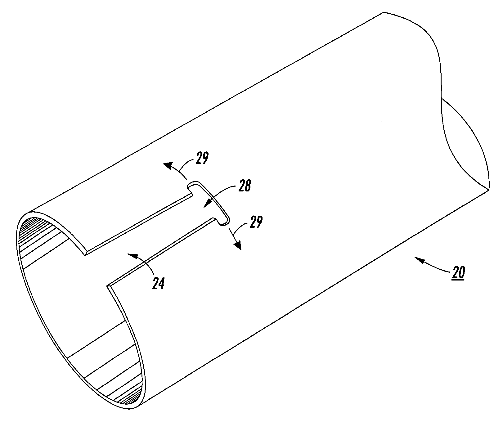 Thin walled fuser roll with stress redirected from axial to radial direction