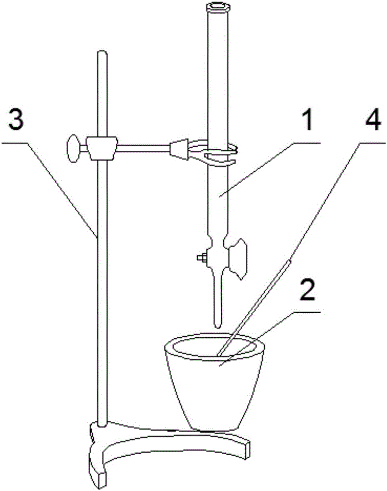 Titration device and titration method for determining chloridion in cement