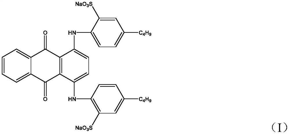 Green acid dye composition, green acid dye and preparation method and application thereof