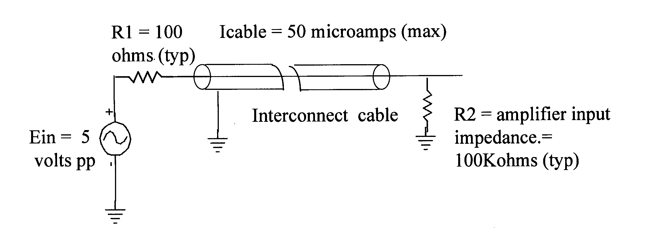 Transmission drive line for low level audio analog electrical signals