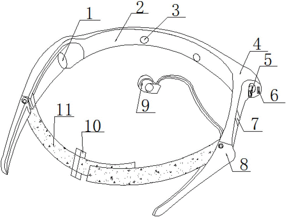 Folding wearable intelligent head band device