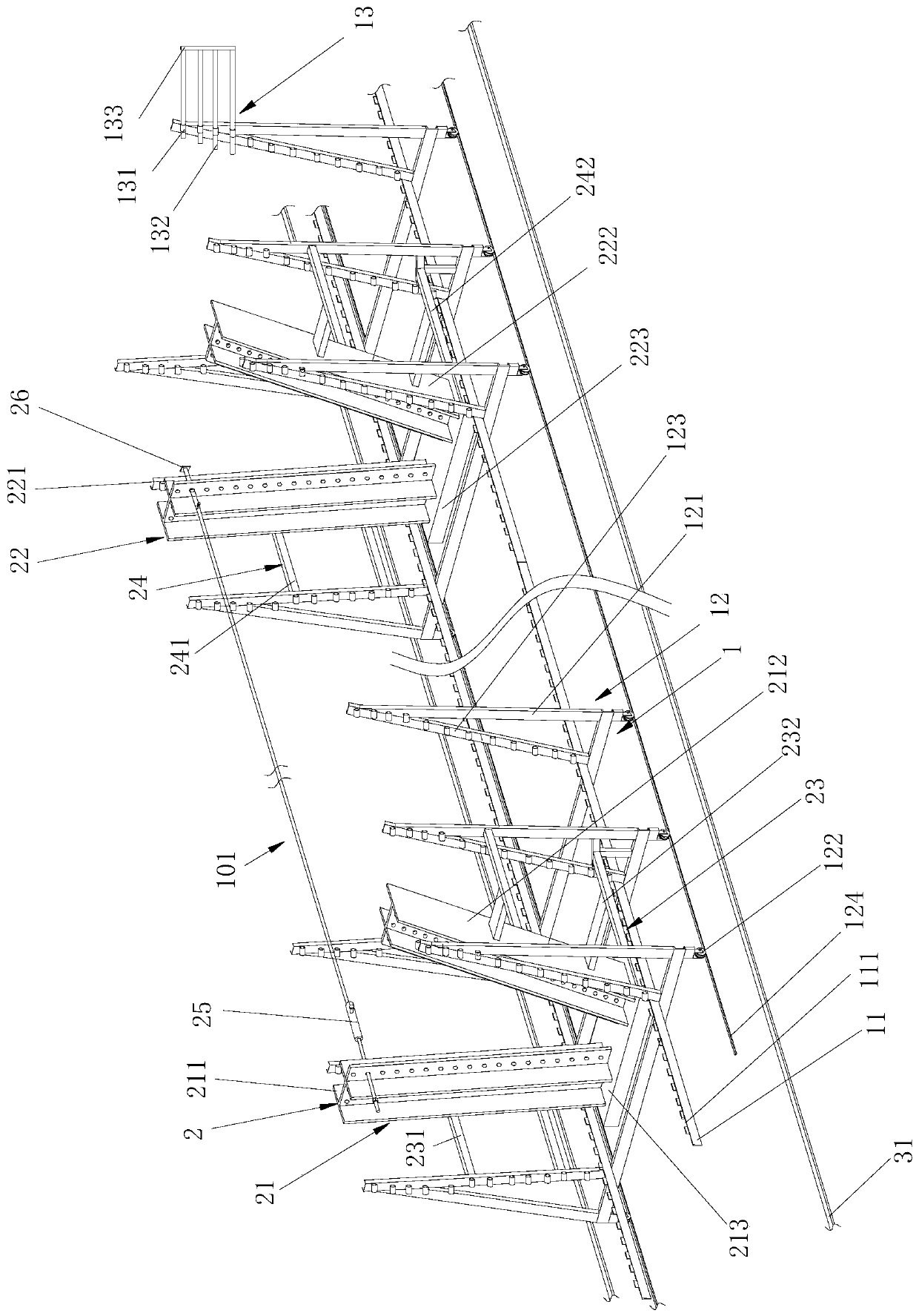 Machining equipment for prefabricated box girder web steel bar frame