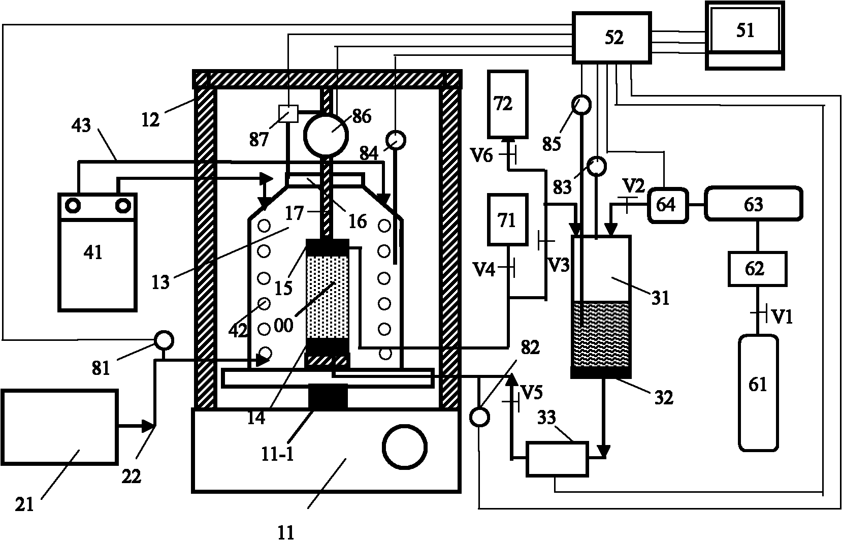 Three-axis test device and methods for sediments including gas hydrates